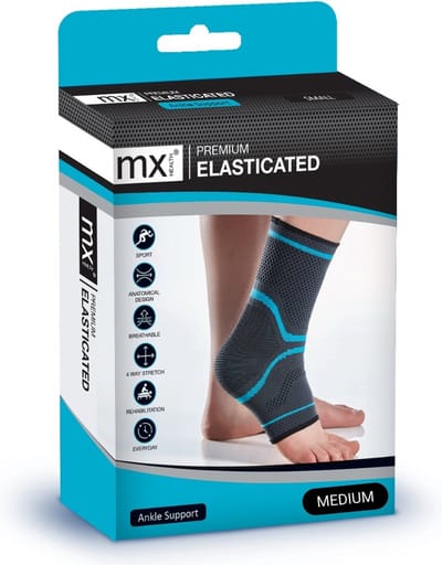 MX Health Premium Ankle Support Elastic - M 1ST