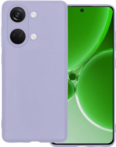 Hoesje Geschikt voor OnePlus Nord 3 - Sterk & Shockproof - Hoes Cover - Siliconen Case - Lila