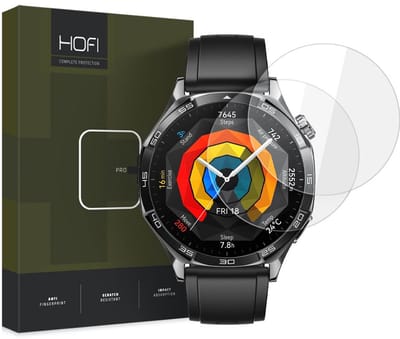 Beschermfolie HOFI Glass PRO+ voor Huawei Watch GT 5 46mm, Set van 2 stuks, Gehard Glas
