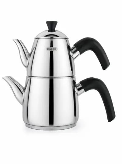 Mulex – theepotset – 18/10 – glanzende afwerking – RVS – 1,0/2,0 l inductie