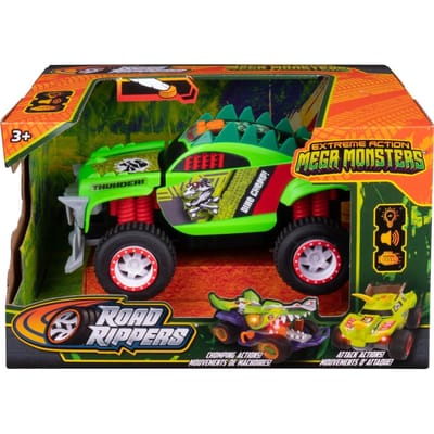 Nikko Speelgoedvoertuig Dinosaurus - Road Rippers Extreme Action Mega Monsters - Dino Chomp - Groen - Speelgoedauto jongens vanaf 3 jaar