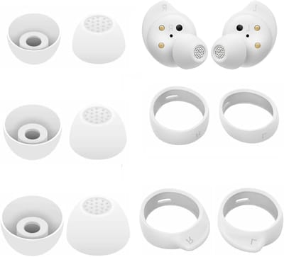 Comfortabele Silicone Oordopjes en Haakjes voor Galaxy Buds FE - Verbeterde Stabiliteit, Anti-slip Ontwerp, Eenvoudige Installatie - Vervangende Oordopjes voor Optimale Geluidskwaliteit en Draagcomfort