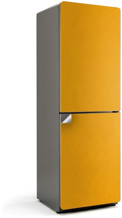Wallfluent Koelkaststickers - licht oranje Koelkast Folie - 60 cm x 180 cm - Licht Oranje Koelkaststickers - Waterdichte Koelkast Sticker - Koelkast Design - Koelkast Decoratie Stickers - Koelkast Cover