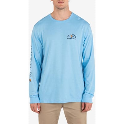 Hurley Evd Summer Daze Long Sleeve Droid Size: S | Long-Sleeved T-Shirts Outlet | Heren | Blauw