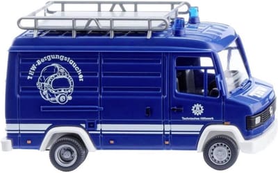 Noodhulpvoertuig Mercedes Benz 507 D THW bestelbus Schaal 1:87