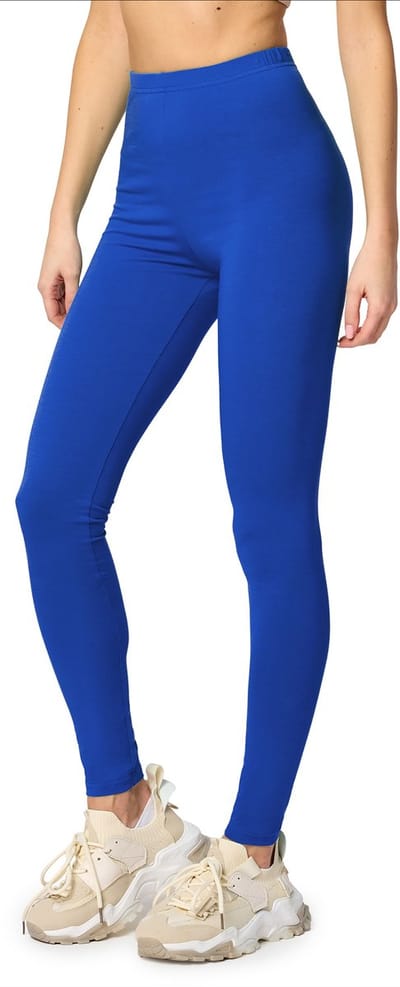 Merry Style MS-MS10-198-LE Dames Leggings - Sport - Vrijetijdsbroek - Lang - Katoen - Sporbroek - Yogabroek - Kobalt - XS
