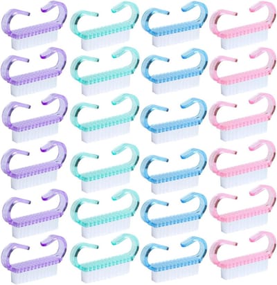 Set van 24 Nagelborstels met Handvat voor Manicure en Schoonmaak, Perfect voor Nagelverzorging en Vuilverwijdering