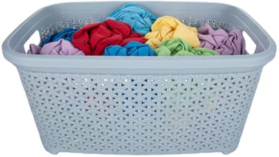 Storage Solutions wasmand - 35 liter - blauw - 54 x 37 x 26 cm - Kunststof - Draagmand