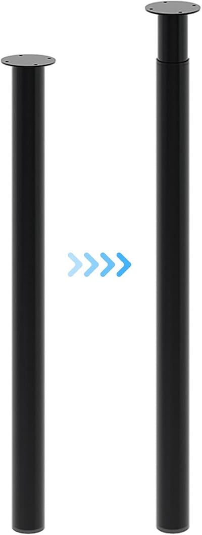 In hoogte Verstelbare Tafelpoten Zwart Metaal 70-110 cm voor DIY Bureau en Kast
