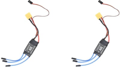 2 Stuks 30A Brushless ESC Elektronische Snelheidsregelaar voor RC Vliegtuigen en Drones, Geschikt voor Helikopters en Accessoires