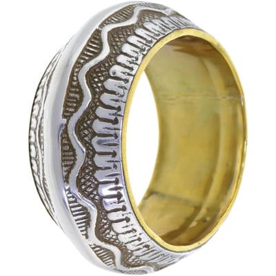 Behave – Bangle – Zilver – Goudkleurig – Handgesmeed – Etnisch – Nikkelvrij