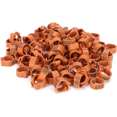 001?100 genummerde vogelpootringen 8 mm identificatieringen voor pluimvee, accessoire voor vogels, duiven, koffie koffie