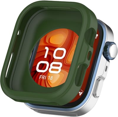 Stravo TPU Beschermhoesje – Geschikt voor Huawei Watch Fit 4 Pro / Fit 5 Pro – Flexibele Beschermcase – Schokbestendige Bumper – Groen