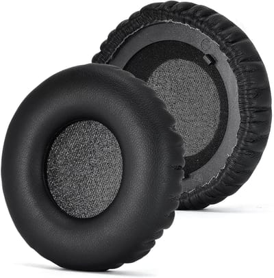 Vervangende Oorkussens voor Teufel Airy Headset, Hoogwaardige Effen Leer, Comfortabele Schuimkussens, Zwart, Geluidsisolatie en Duurzaamheid