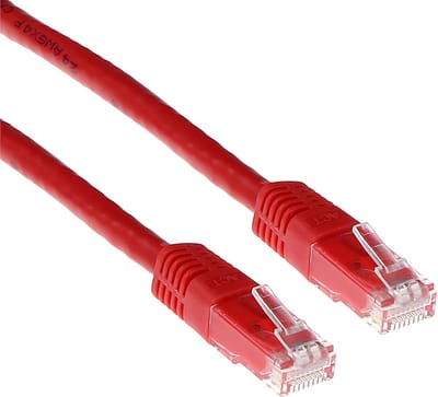 ACT Rode 1 meter U/UTP CAT6 patchkabel met RJ45 connectoren IB8501