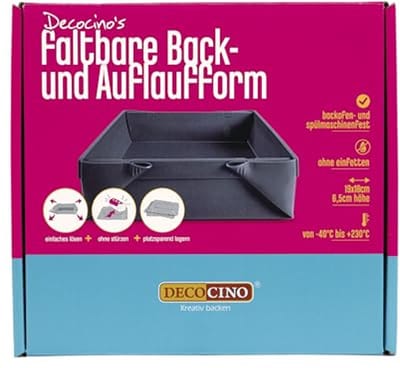 Opvouwbare bakvorm 19 x 18 x 6,5 cm - Hoogwaardige siliconen bakvorm voor taarten en meer, vaatwasmachinebestendig