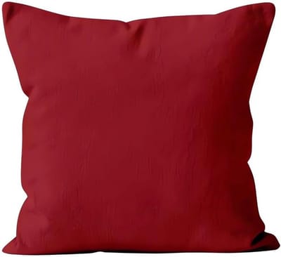 Famanu – Vierkante kussensloop van polyester - rood - 40 x 40 cm - zacht en decoratief - geschikt voor sierkussens op bank of bed