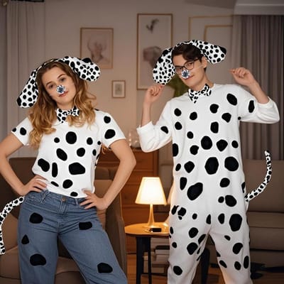 Kostuumset, accessoires voor kinderen, volwassenen, dieren, accessoires voor kinderen, met hoofdband, vlinderdas, staart papier, zelfklevend, voor Halloween