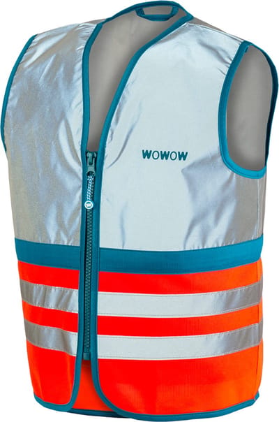 WOWOW Fluohesje kind EN17353 - Wasabi Jacket full reflective rood S