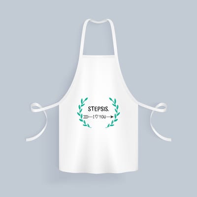 Akyol - stepsis i love you Keukenschort - Zus - de liefste stiefzus - verjaardag - cadeautje voor zus - zus artikelen - kado - geschenk - 82 bij 71 cm