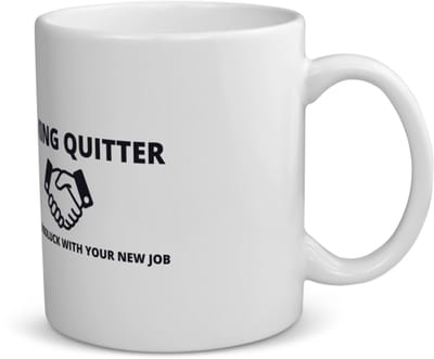 Akyol - fucking quitter koffiemok - theemok - Collega - cadeau collega - cadeau - verjaardag collega - 350 ML inhoud