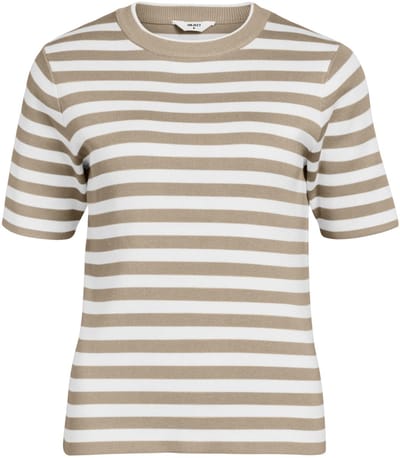 Object Objester S/s New Knit Pullover Tops & T-shirts Dames - Shirt - Wit - Maat XS