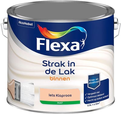 Flexa - Strak In De Lak Binnenlak Mat - Iets Klaproos - Mengverf - 2,5 L
