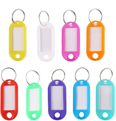 Dailygoods- Sleutelhanger 50 Stuks - Kunststof Hoofdlabels - Bagagelabels - Reislabel - Weerbestendig - 5 x 2,2 cm - Bagagelabel