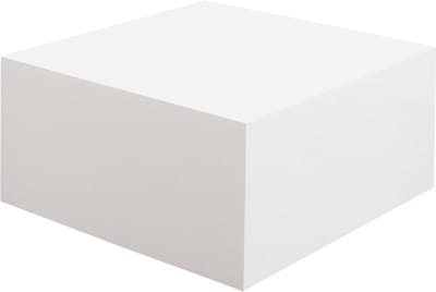 Salontafel Agnes Hoogglans Wit - MDF - Rechthoek - 60x60cm - Hoogte 30 cm