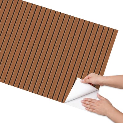 Coloray Meubel Wrap Folie - Bruin Meubelfolie - 65x130 cm - Meubelfolie Zelfklevend Verzadigde stroken - Wrapfolie Keuken - Rustiek Meubelfolie - Decoratiefolie - Tafeldecoratie - Texturen