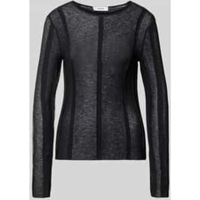 slim fit longsleeve in semitransparant design model 'Belma'