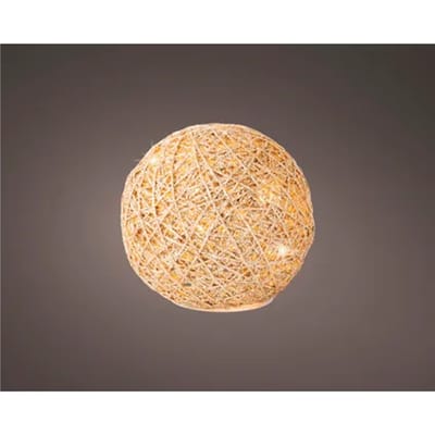 Decorismicro Led Bal Papier Steady Lichtsnoer - 30 Led's - Warm Wit - 20cm