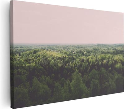 Artaza Canvas Schilderij Landschap - 30x20 cm - Klein - Wanddecoratie Bos - Muurdecoratie Woonkamer - Kamer Accessoires Natuur