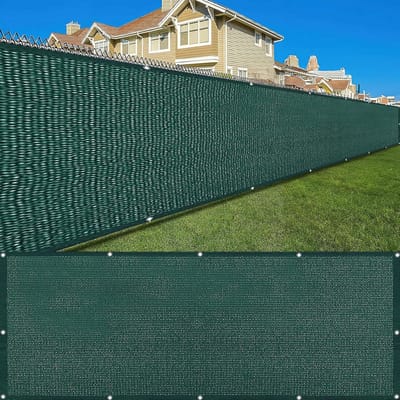 Balkonscherm Privacy - Inkijkbescherming Tuinhek - Buitenruimte Afschermen - UV- en Zonwerend - 85 x 980 cm - Donkergroen