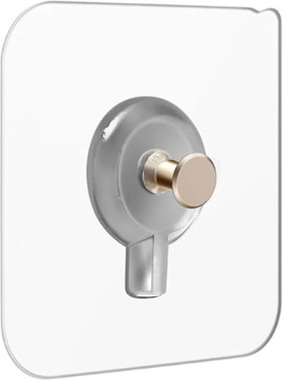FSW-Products - 4 Stuks - Zelfklevende Fotolijsthaken - Transparant - Kunststof / RVS - Ophanghaak - Haak - Zelfklevend - Dubbelzijdig - Fotolijst