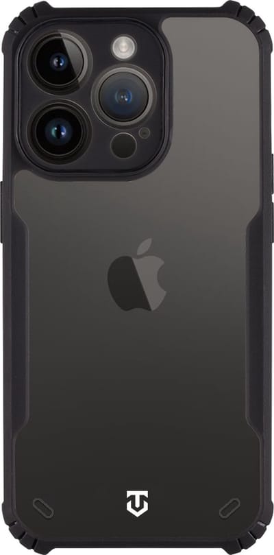 Tactical Stealth hoesje - Geschikt voor iPhone 14 Pro - Clear Black