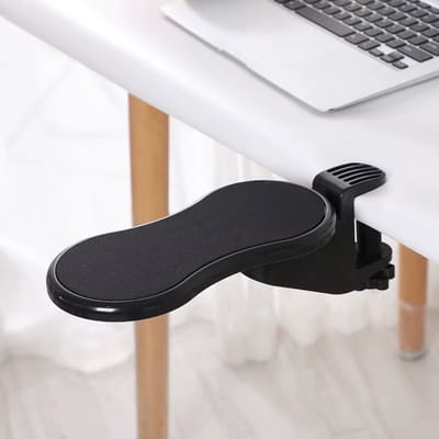 Verstelbare Ergonomische Bureau Armsteun – Polssteun voor Toetsenbord – Draaibare Muispad Houder – Ergonomische Bureau Accessoires & Armsteun Extender - Zwart