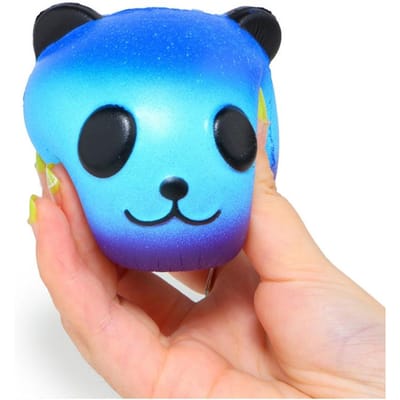 Panda Étoile Squishy Lente Montée Jouets à Presser PU Simulation Animal Stress Étirement Jouet Enfant Fête Anniversaire Festival Cadeau 9*8*7CM blue