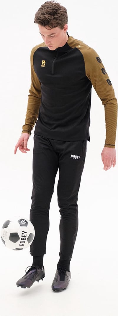 Robey Performance Ziptop Kinderen - Zwart / Goud | Maat: 116