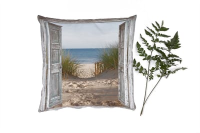 Sierkussens - Kussentjes Woonkamer - 40x40 cm - Duin - Strand - Doorkijk - Zomer