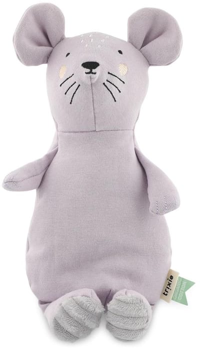 Trixie Knuffel - Mrs. Mouse - Dieren Pluche - Muis - Eerste knuffel voor Baby - 100% biologisch katoen - Klein