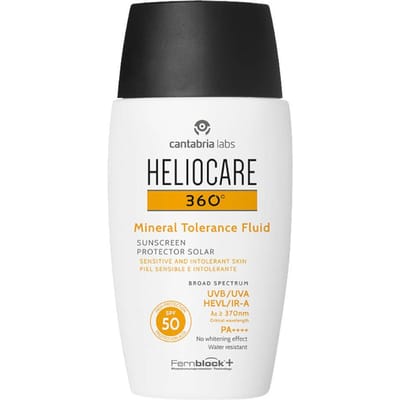 Heliocare 360° Mineral Tolerance Fluid SPF50 - 100% Minerale Zonnecrème 50 Oplossing