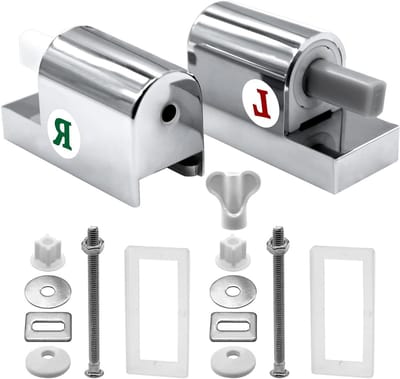 Toiletbril Scharnieren - Reserveonderdelen Toiletbril - Toilet Reparatie - Zelfsluitend Mechanisme - Universeel - Zilver