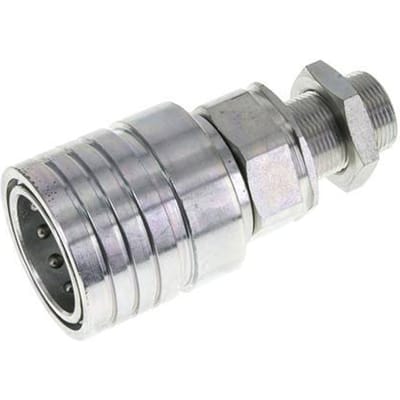 Stalen DN 25 Hydraulische Koppeling Snelkoppeling 18 mm L Knelring Schotkoppeling ISO 7241-1 A/8434-1 D 34.3mm