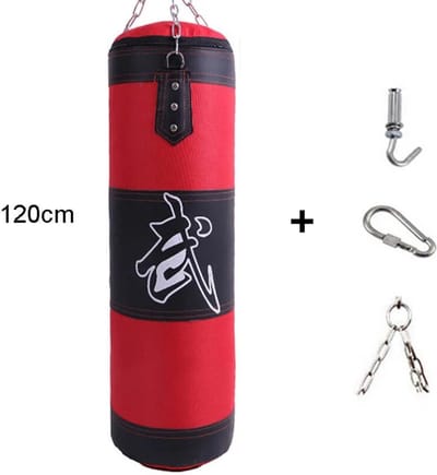 Actania Bokszak Staand - Stootzak - Kickboks Zak Volwassenen - Punching Bag - Boxzak - Bokspaal - Sport - Rood 120cm