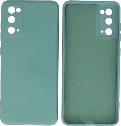 Hoesje Geschikt voor de Samsung Galaxy S20 - Fashion Color Backcover Telefoonhoesje - Donker Groen