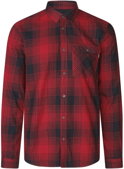 Seeland Glen Flanellen Hemd Jacht Hemd Scandinavisch Hemd Outdoor Hemd Lange Mouwen Hemd Red Check Maat -S