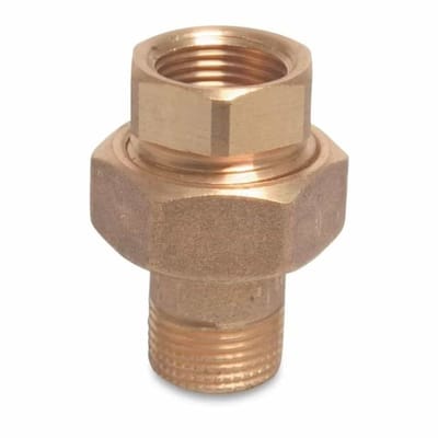 Schroefdraadfitting Messing Radiator Koppeling 1/2" IG x 1/2" AG Type Conisch afdichtend