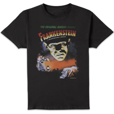 Universal Monsters Frankenstein Vintage Poster T-shirt - Zwart - S