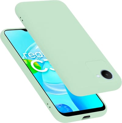 Cadorabo Hoesje geschikt voor Realme C30 / Narzo 50i PRIME in LIQUID LICHT GROEN - Beschermhoes gemaakt van flexibel TPU silicone Case Cover